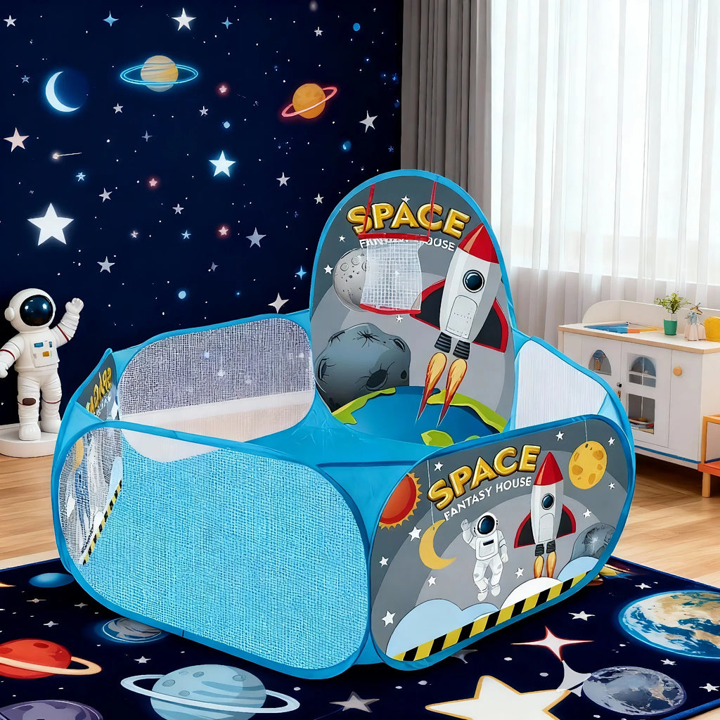 Faltbares Kinder-Spielzelt & Bällebad – Großes Pop-Up Spielgehege für drinnen & draußen