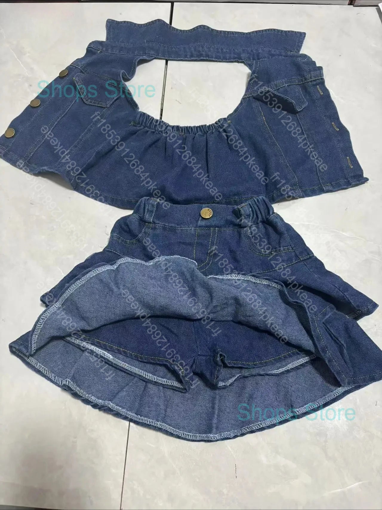 Mädchen Sommer-Set 2-11 Jahre – Jeans-Weste & Rock, 2-teilig