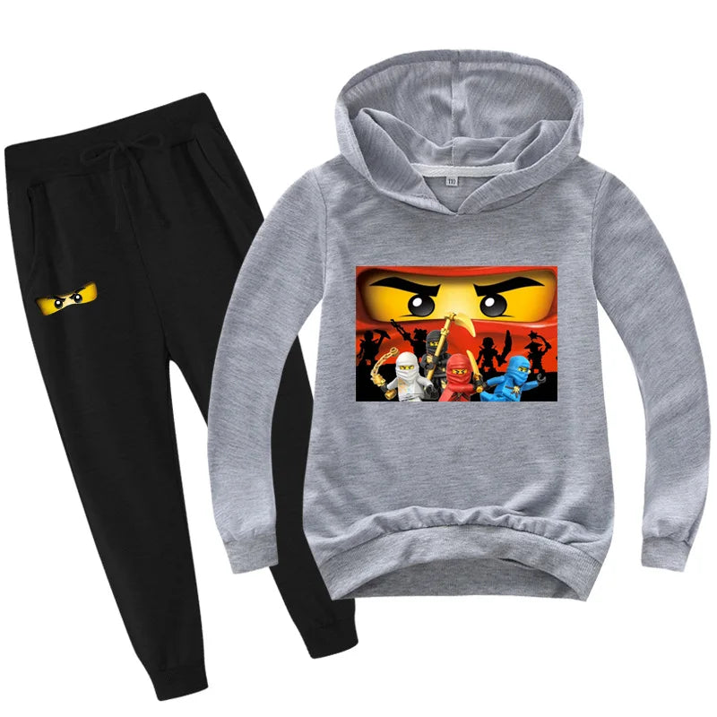 Kinder Trainingsanzug – Anime Hoodie & Hose, 2-teilig, Unisex (2–13 Jahre)