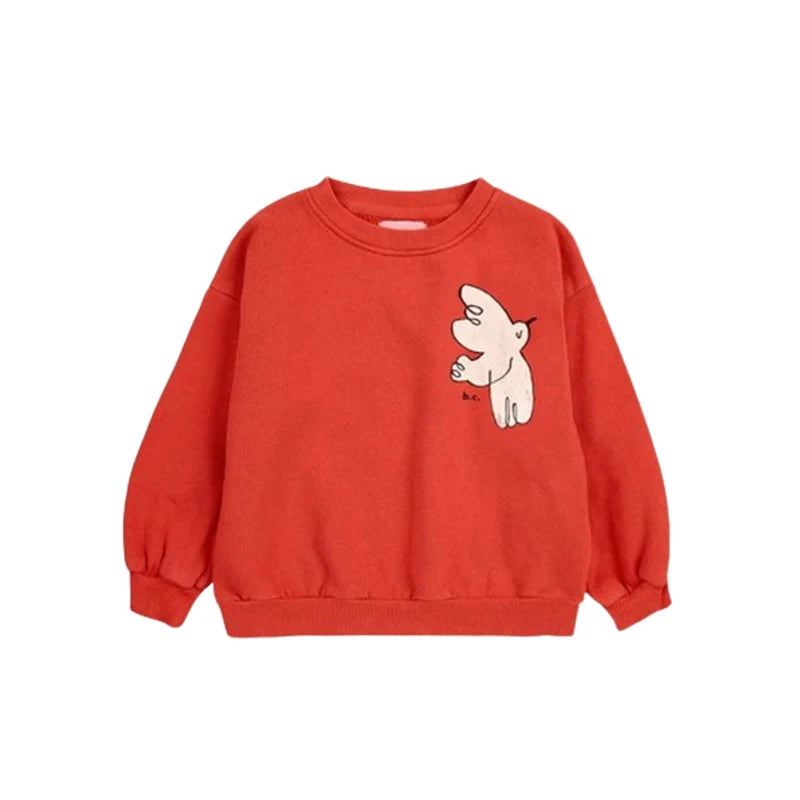 Kinder Hoodie mit Cartoon-Print – Unisex Sweatshirt für Frühling & Herbst
