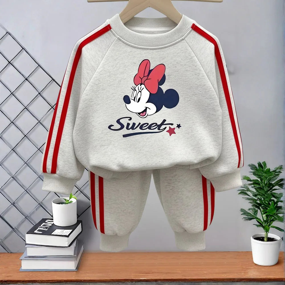 Mädchen Trainingsanzug-Set – Hoodie & Streifenhose, 2-teilig (4–11 Jahre)