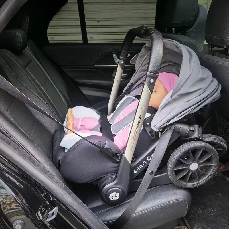 4-in-1 Baby Kinderwagen mit Autositz – faltbar, flexibel & reisetauglich